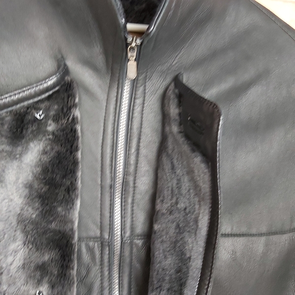 BOD & CHRISTENSEN Shearling 100% sheepskin super soft leather winter coat - Picture 3 of 9